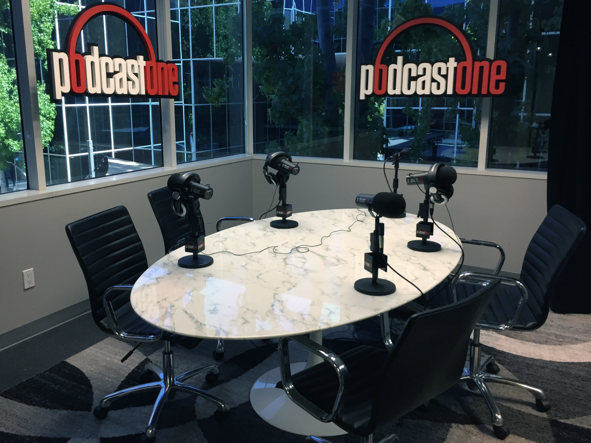 A PodcastOne studio in Beverly Hills