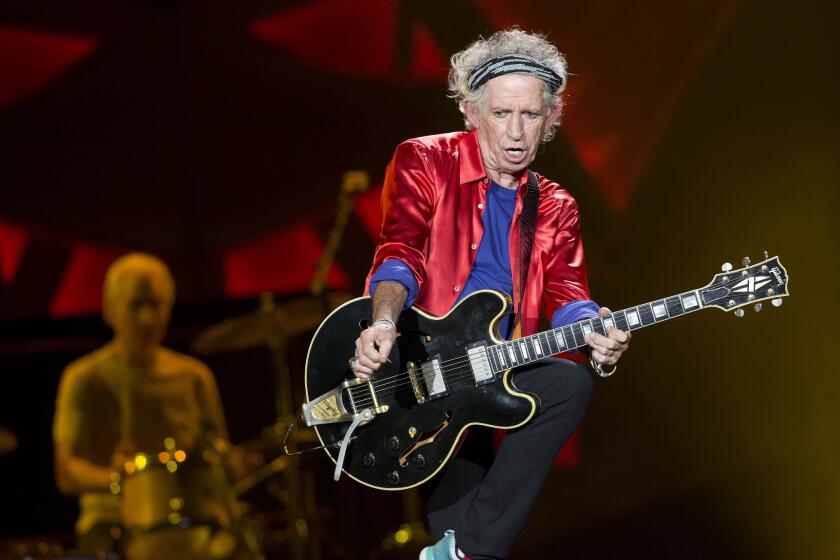 Keith Richards performs with the Rolling Stones in Atlanta on June 9.