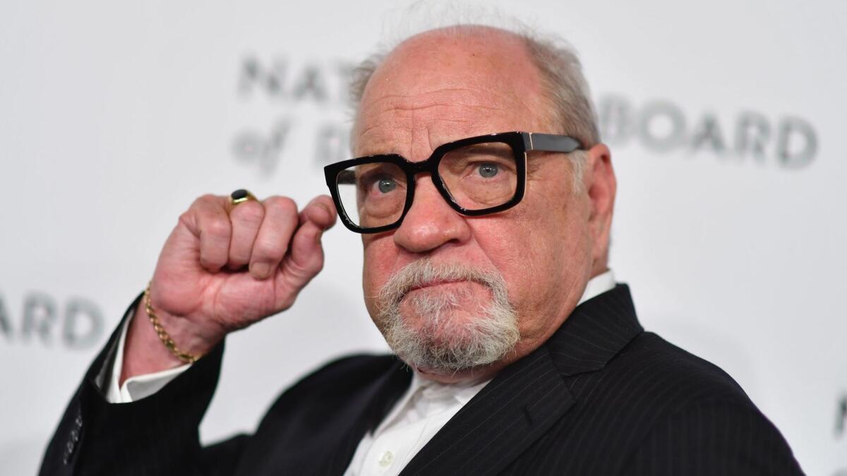 Screenwriter Paul Schrader, at the 2019 National Board Of Review Gala on Jan. 8 in New York City, received his first Oscar nomination, for "First Reformed."