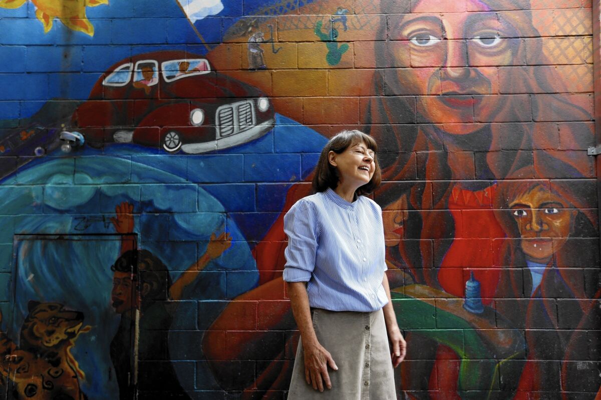 Portrait of Father Alice Callaghan, at Las Familias Del Pueblo, in Los Angeles on July 8. Dubbed "Father Alice" because she is both an Episcopal priest and a former nun, Callaghan is best known in City Hall circles for her politically savvy lobbying on behalf of the poorest of the poor.