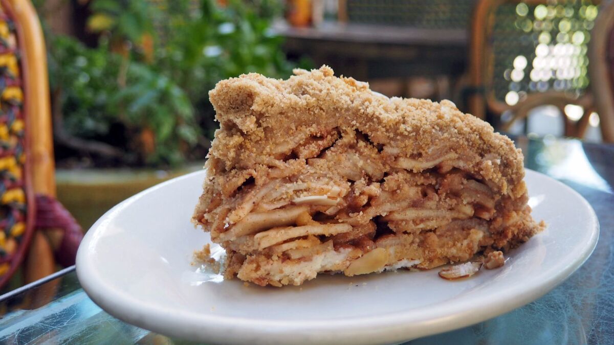 Apple pie from Alcove in Los Feliz features four inches of apples and crust.
