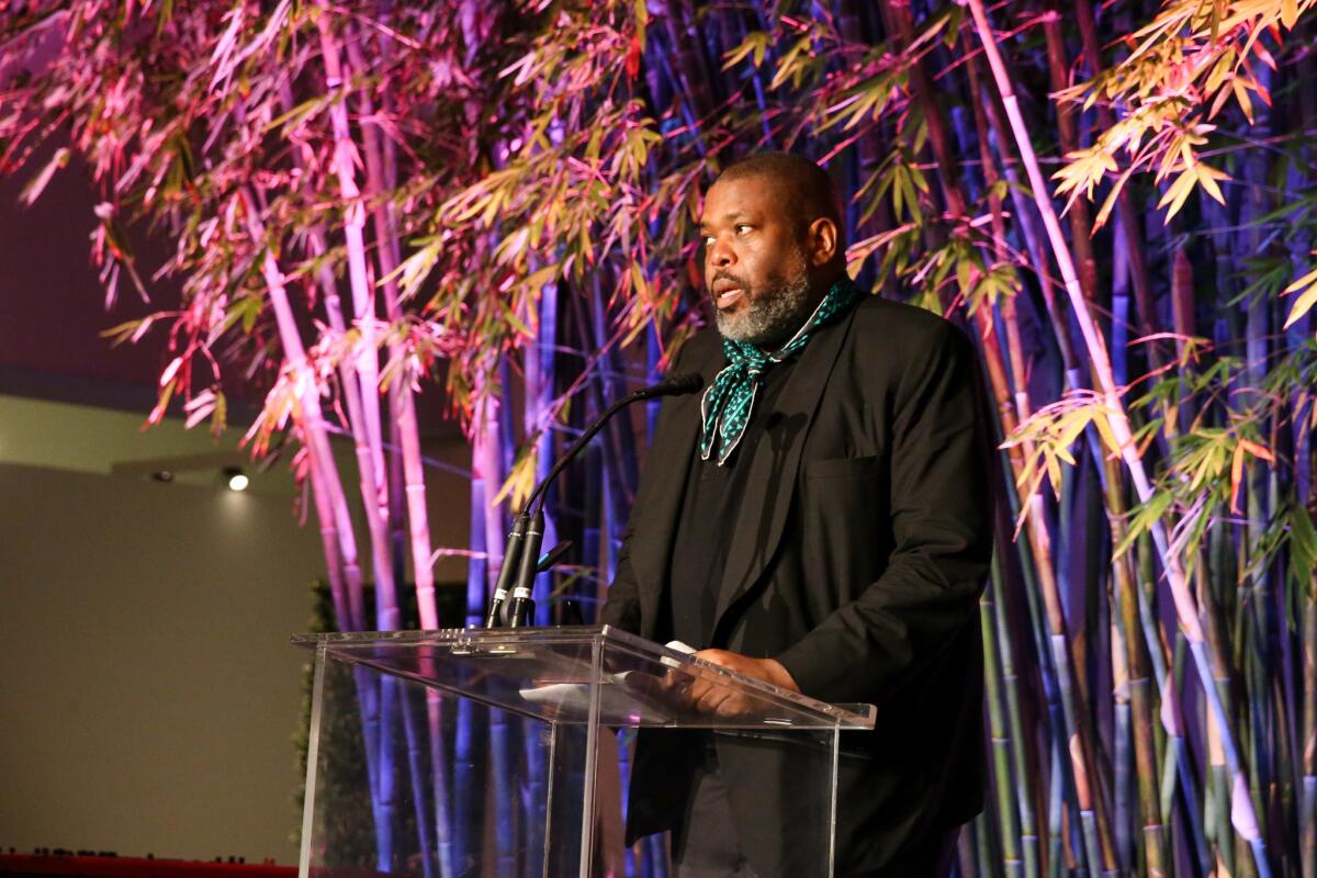 Honoree Hilton Als onstage during the Hammer Museum's annual gala.