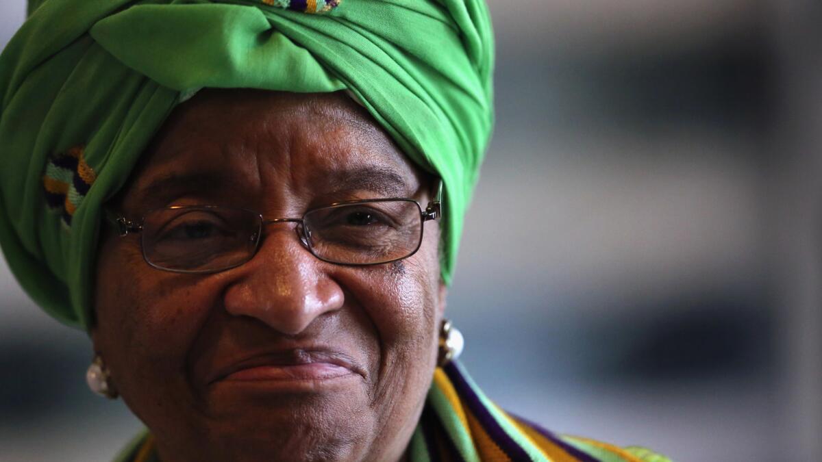 Ellen Johnson Sirleaf was elected president of Liberia in 2005.