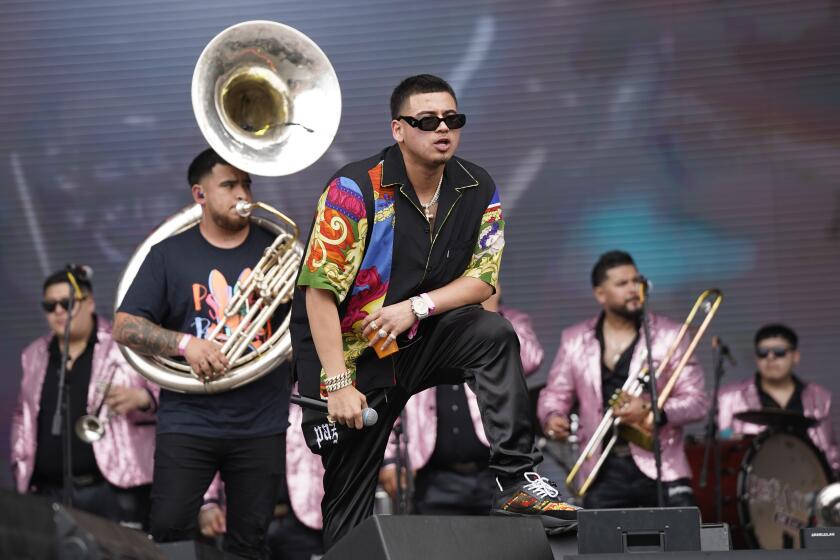 Fuerza Regida performs at the Suenos music festival on Sunday, May 29, 2022, at Grant Park in Chicago. 