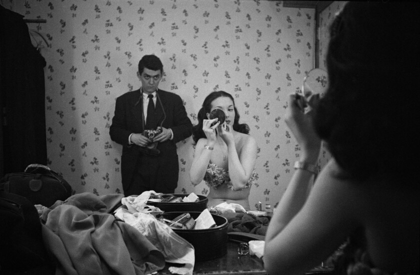 The 1949 portrait "Rosemary Williams, Show Girl" by Stanley Kubrick is among the images on display in a survey of the photojournalist turned filmmaker's photographs.