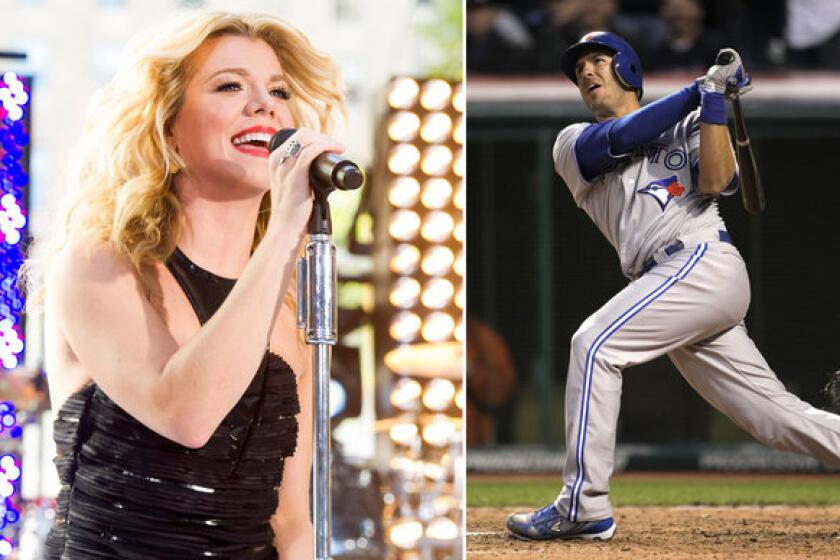 Kimberly Perry, lead singer of the Band Perry, is engaged to J.P. Arencibia of the Toronto Blue Jays.