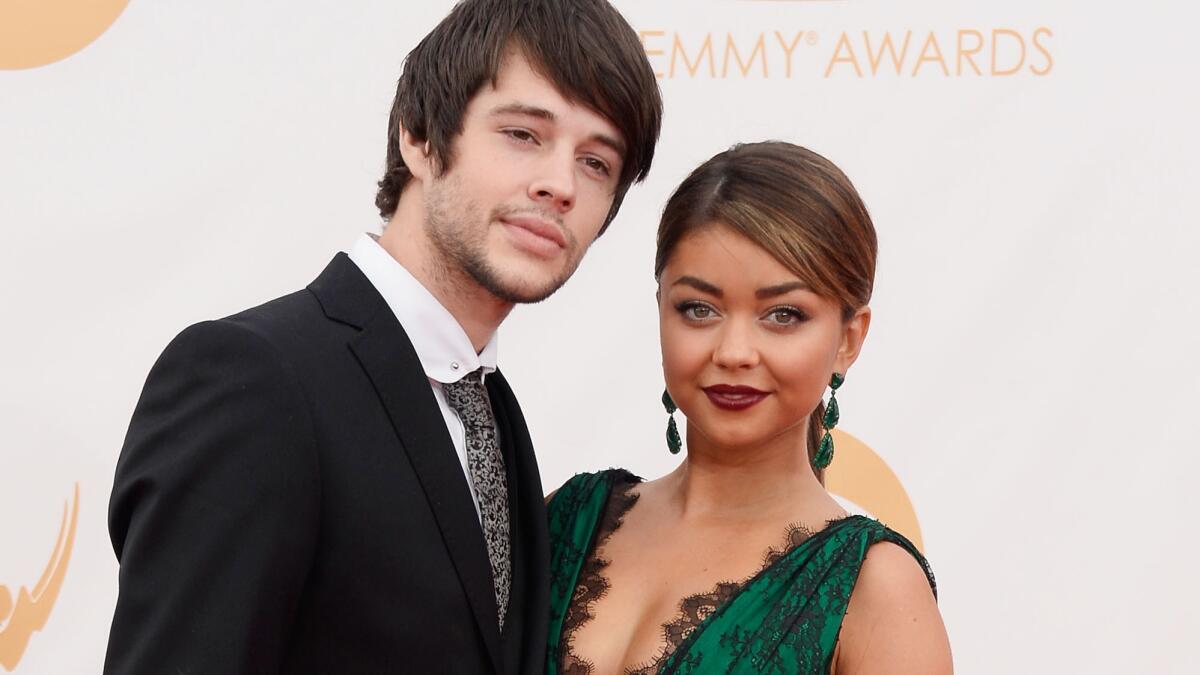 Sarah Hyland and Matt Prokop together at the 65th Primetime Emmy Awards in 2013.