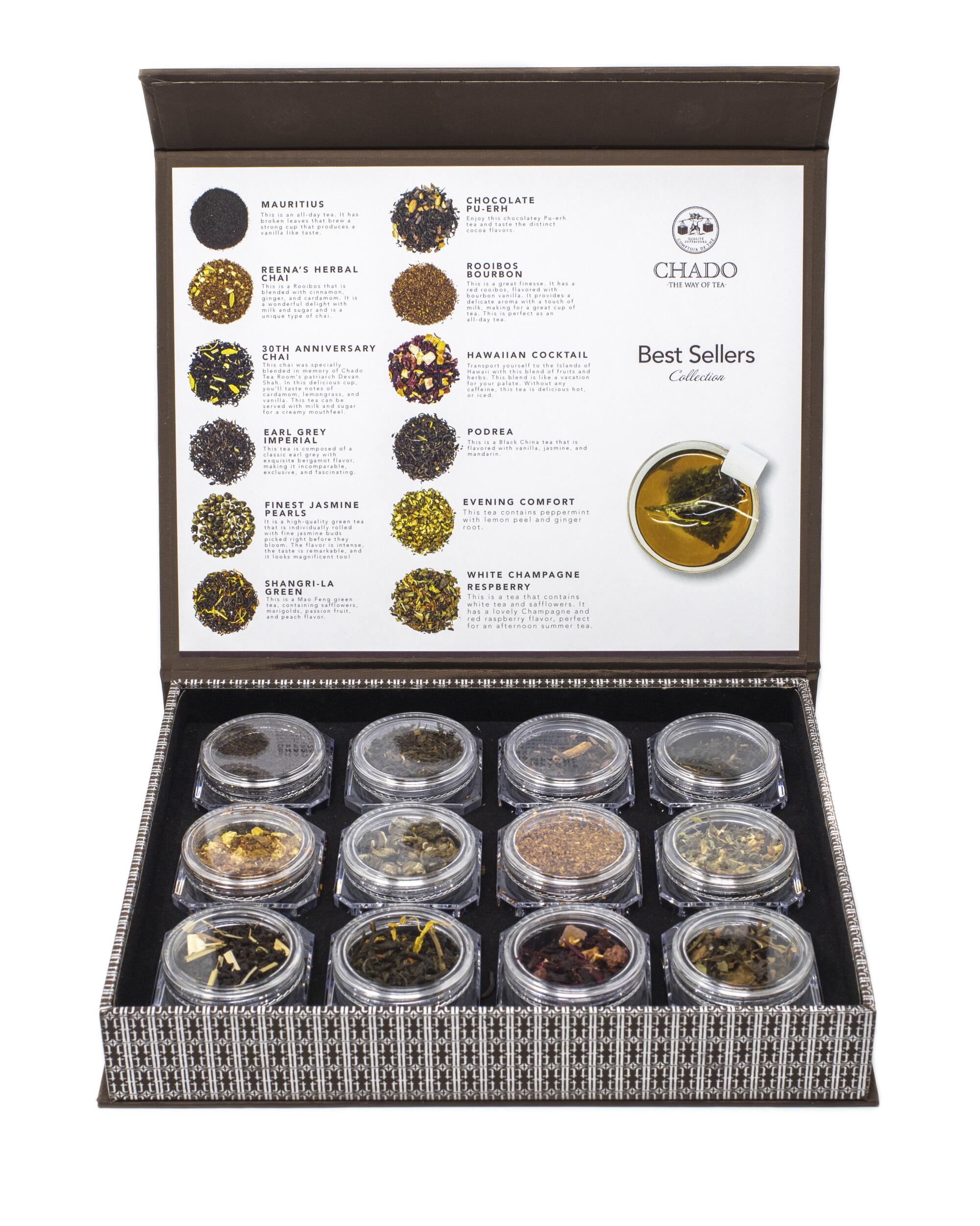 The Chado Tea Room gift box with 20 sample sizes of tea