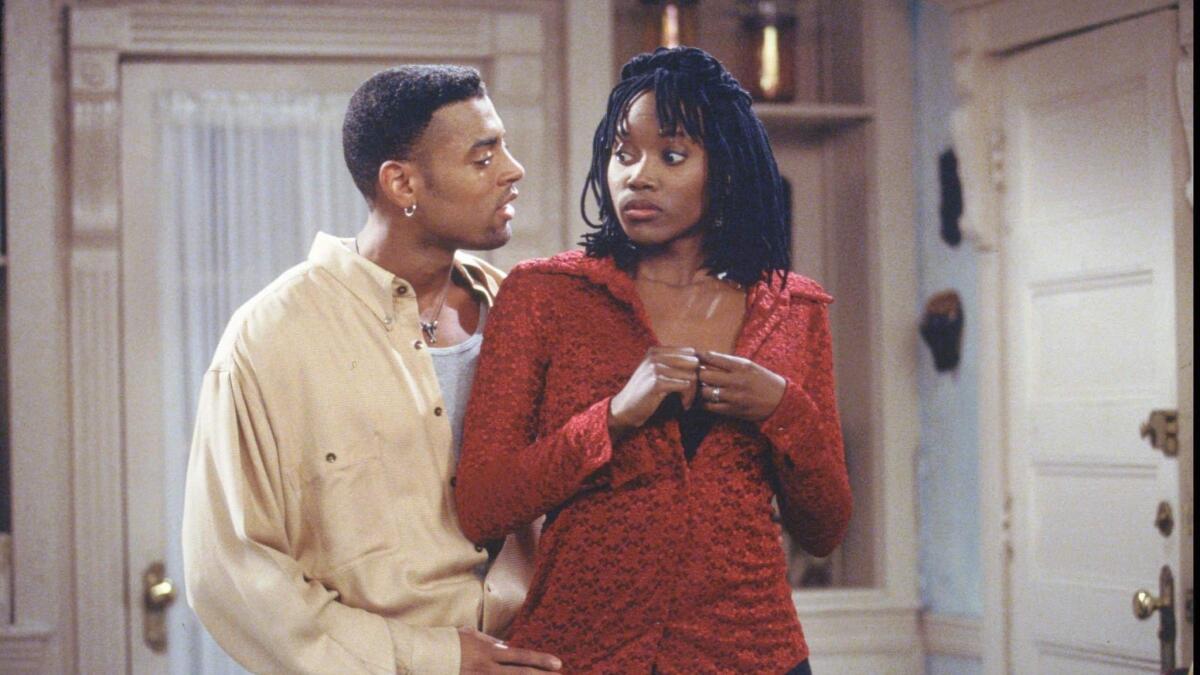 Erika Alexander as Max and Patrick Dancy as Gary on "Living Single."