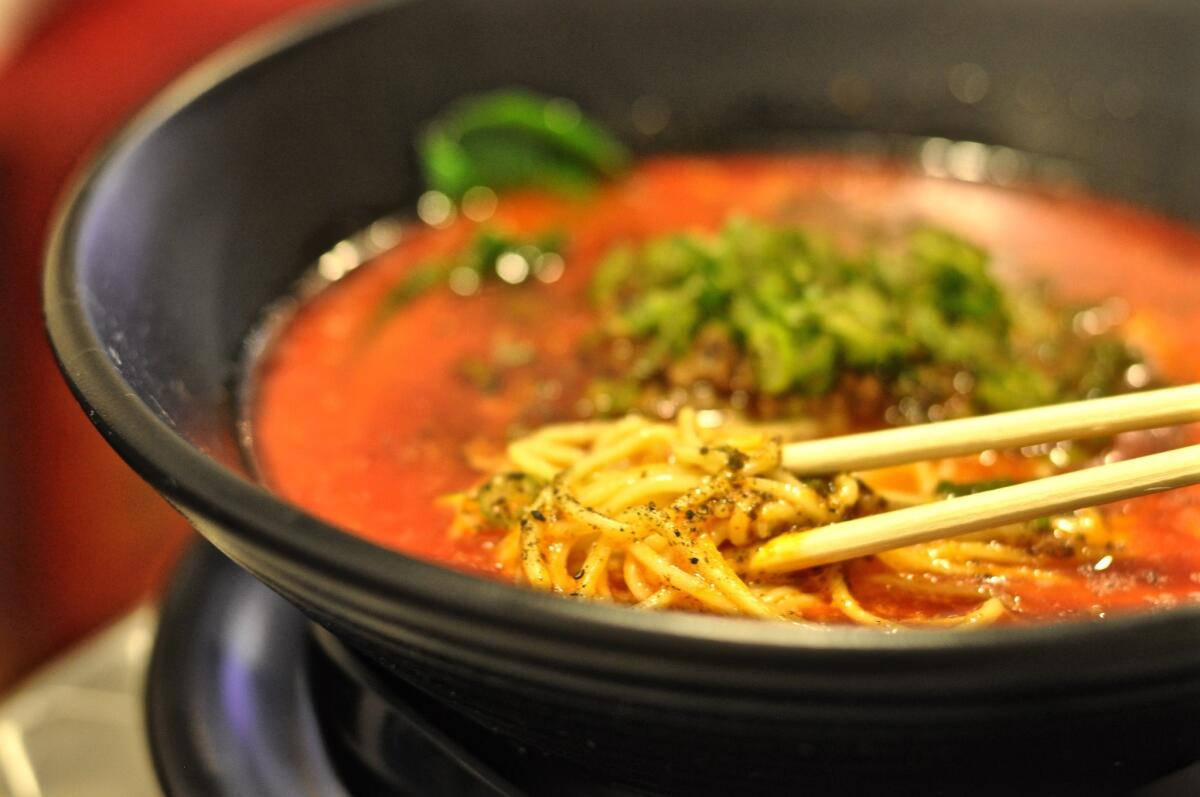 The best ramen in the house is probably the tantanmen, the specialty of the Nagoya ramen parlor Anzutei, for which the Los Angeles restaurant is named.
