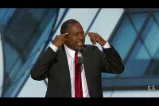 Former presidential hopeful Dr. Ben Carson speaks at the Republican National Convention