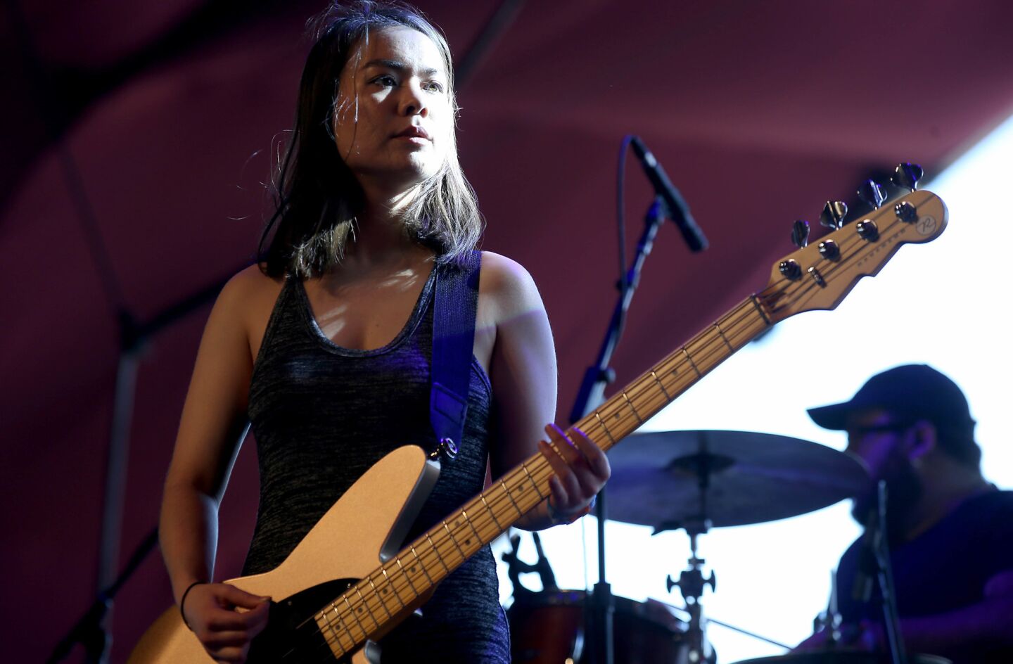 INDIO, CALIF. - APRIL 15, 2017. Mitski performs on the Gobi Stage on day two of the Coachella Music and Arts Festival in Indio on Saturday, April 15, 2017. (Luis Sinco/Los Angeles Times)
