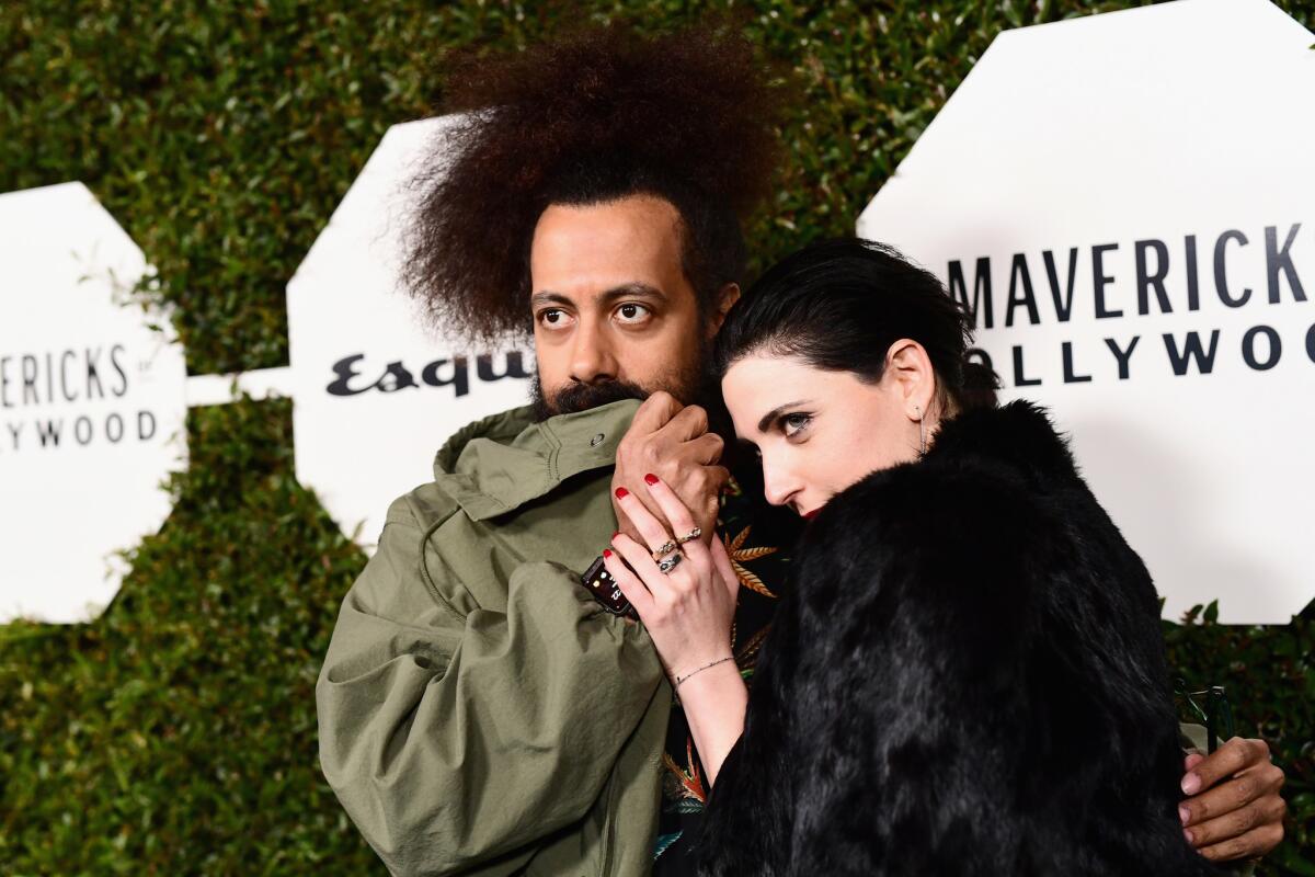 Reggie Watts and Yael Greenberg at Esquire's celebration on Tuesday night in West Hollywood.
