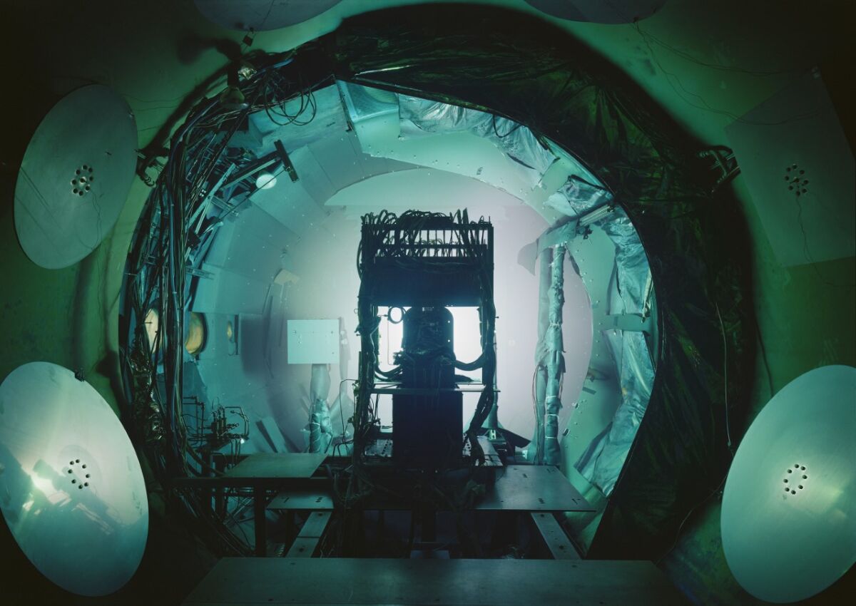 A photo of a vacuum chamber.