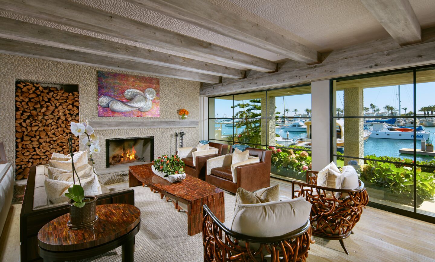 The living room.