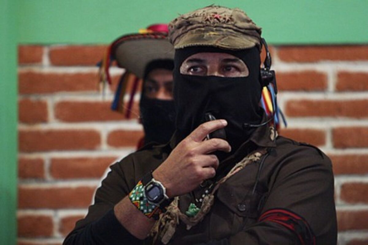 Subcomandante Marcos criticized Mexican President Felipe Calderon and his war on drugs, leftist leaders and even President-elect Barack Obama in an appearance at the "Festival of Dignified Rage" held in Chiapas state.