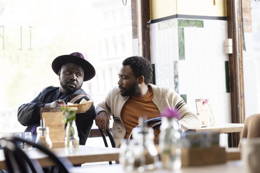 "ATLANTA" -- "New Jazz" -- Season 3, Episode 8 (Airs May 5) Pictured (L-R): Brian Tyree Henry as Alfred "Paper Boi" Miles, Donald Glover as Earn Marks. CR: Coco Olakunle/FX