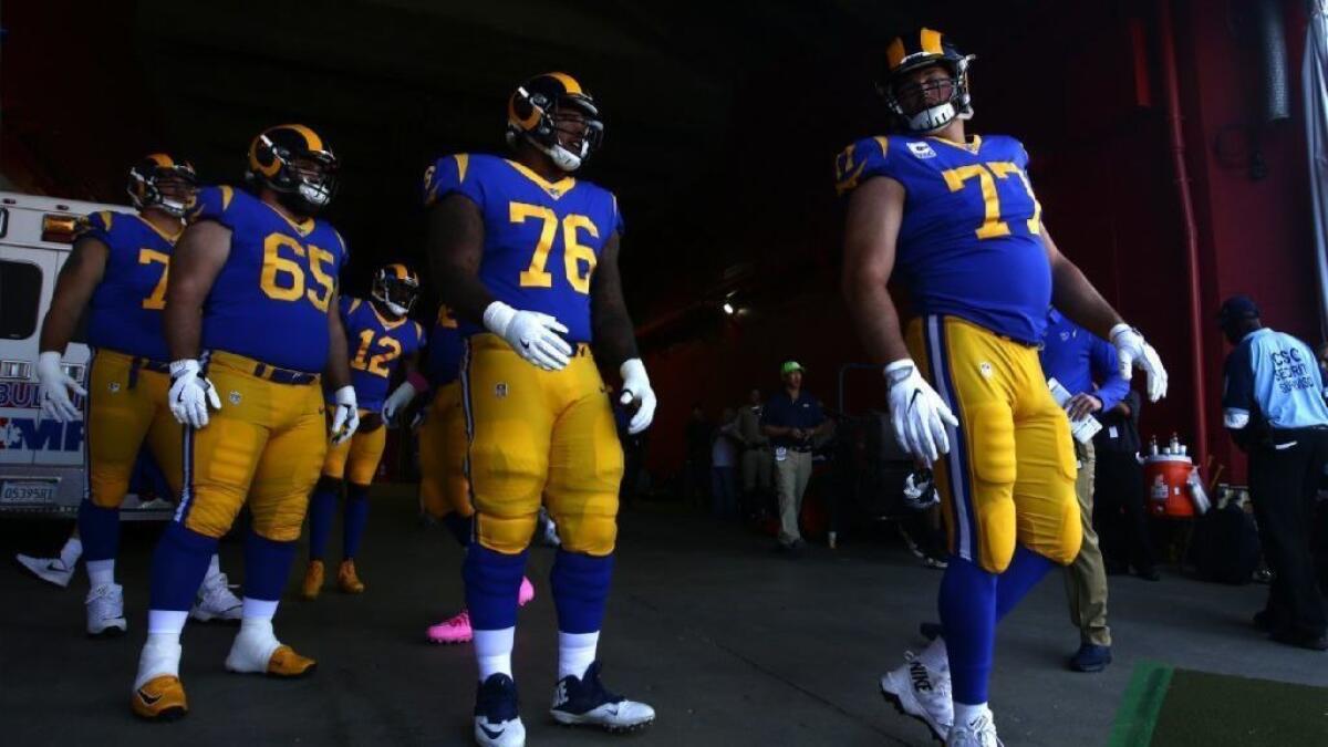 Rams' starting offensive line returns intact, but there is a need to