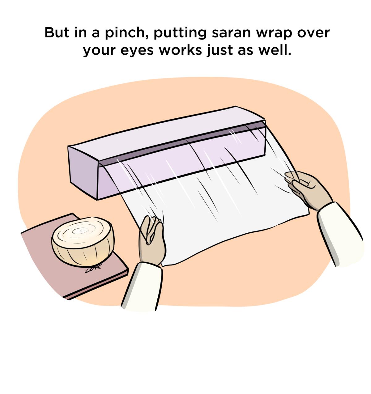 But in a pinch, putting saran wrap over your eyes works just as well.