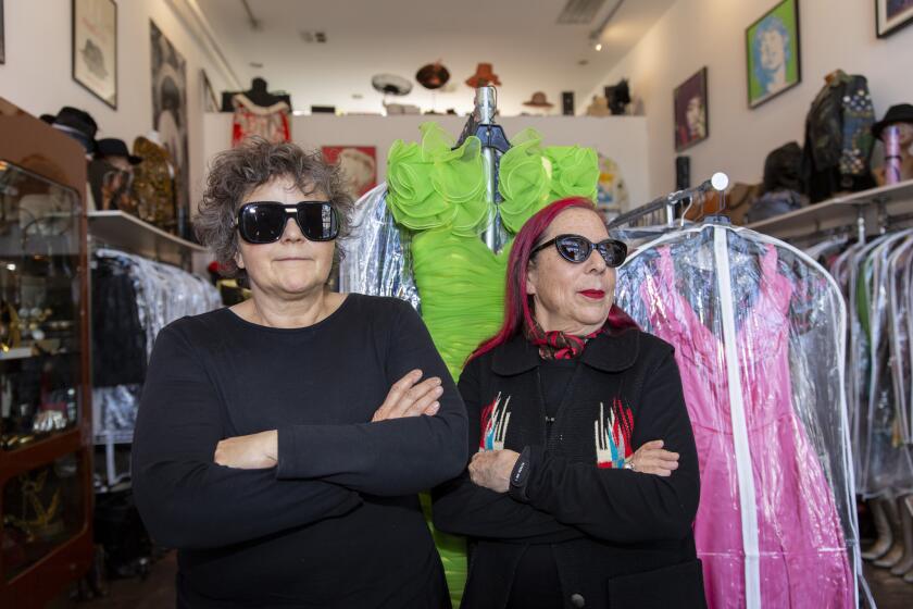 LOS ANGELES, MARCH 30, 2019: Renee Johnston and Michelle Webb have been busy styling for festivals such as Coachella and Burning Man at Catwalk, their designer vintage clothing store, in Los Angeles on March 30, 2019. (Allison Zaucha / For The Times)
