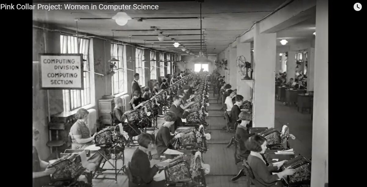 A scene from Meredith Hunter's documentary, "Pink Collar Project: Women in Computer Science."