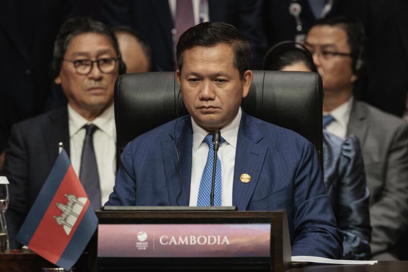ARCHIVO - El primer ministro de Camboya, Hun Manet, durante una cumbre en Yakarta, Indonesia, el jueves 7 de septiembre de 2023. (Yasuyoshi Chiba/Pool Photo via AP, Archivo)