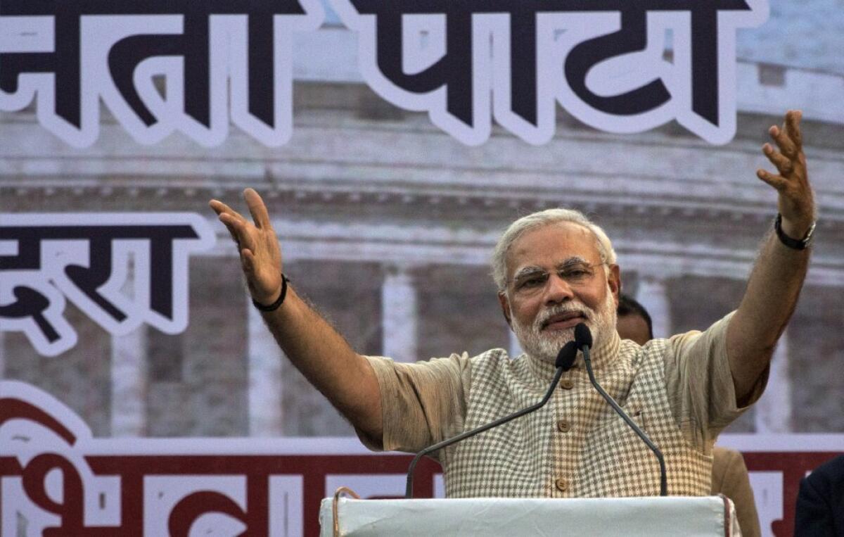 Narendra Modi's party set for landslide election win in India's Gujarat  state