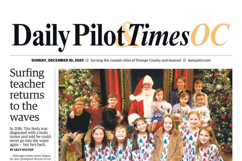 Front page of the Daily Pilot & TimesOC e-newspaper for Sunday, Dec. 10, 2023.
