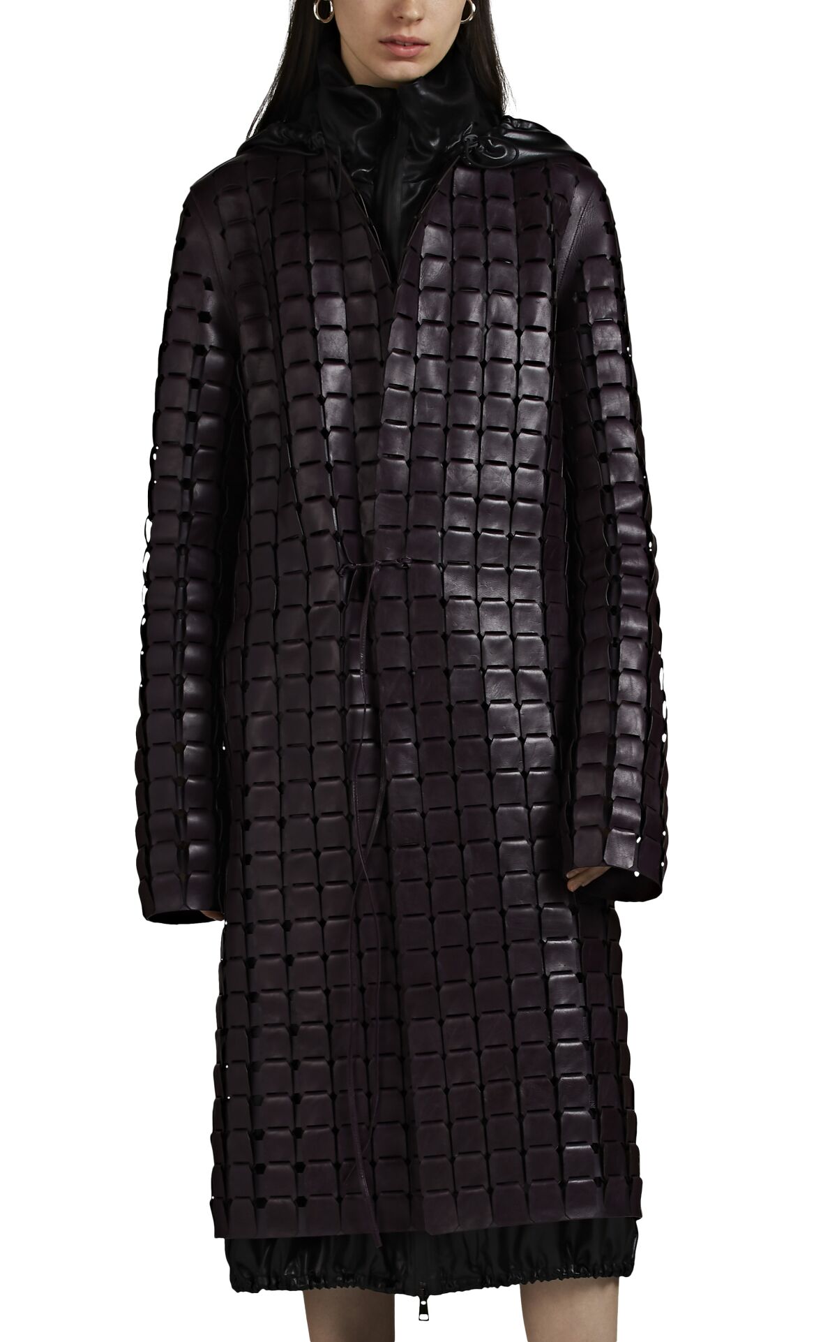 This Bottega Veneta laser-cut leather coat is an exclusive to Barneys this season.