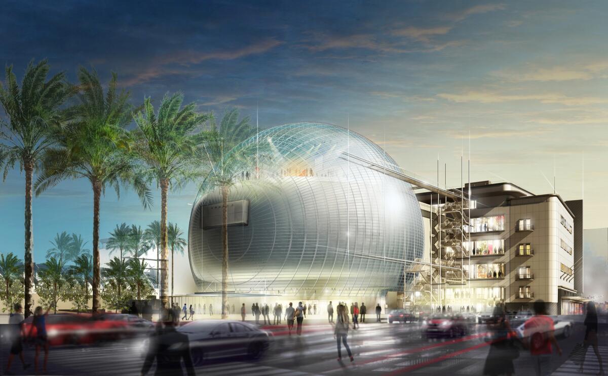 The Academy Museum, just steps from LACMA, will include a 1,000-seat theater to be added to the back of the old May Co. building at Wilshire and Fairfax.