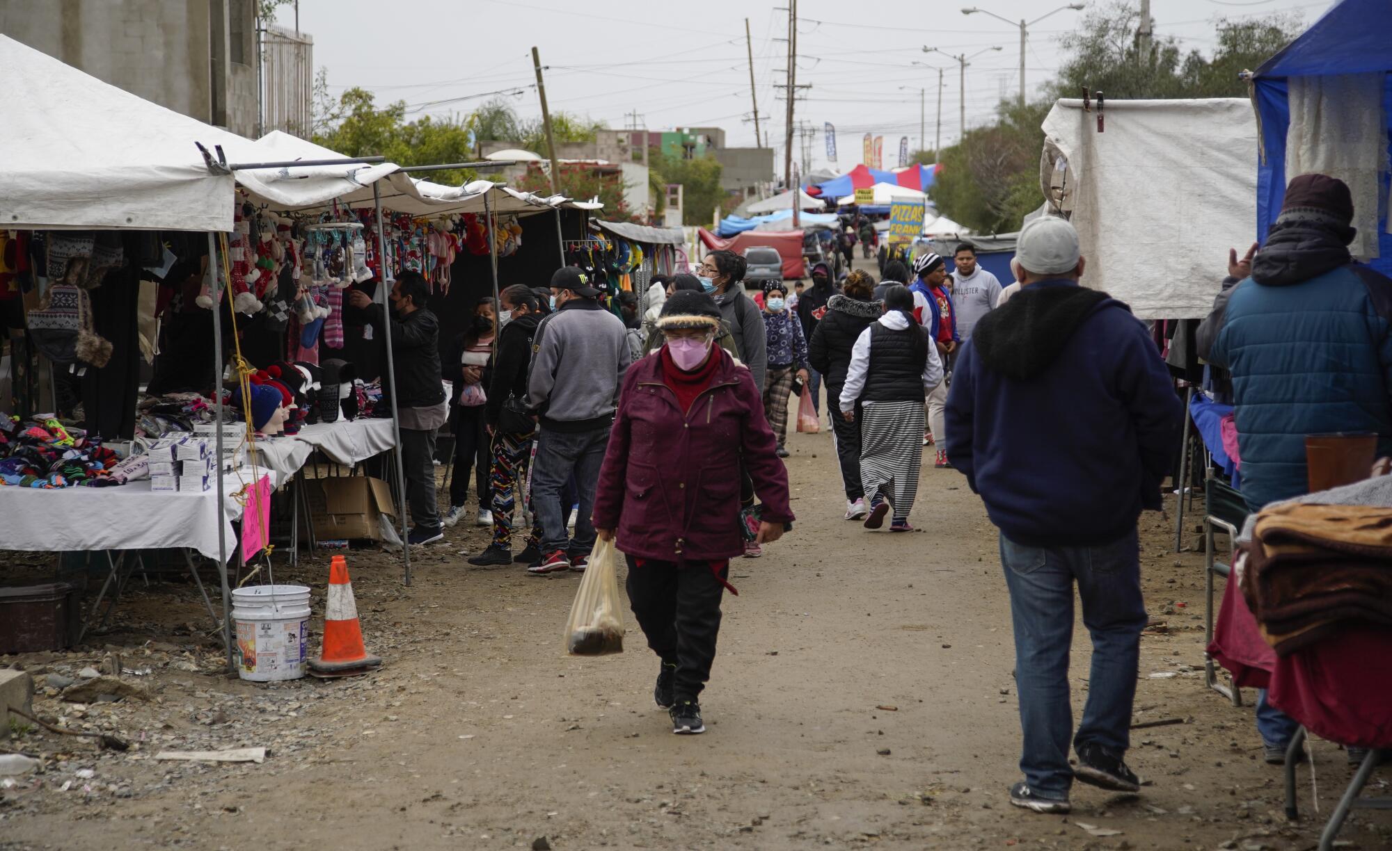 A local swap meet in Colonia La Fuentes, in eastern Tijuana 