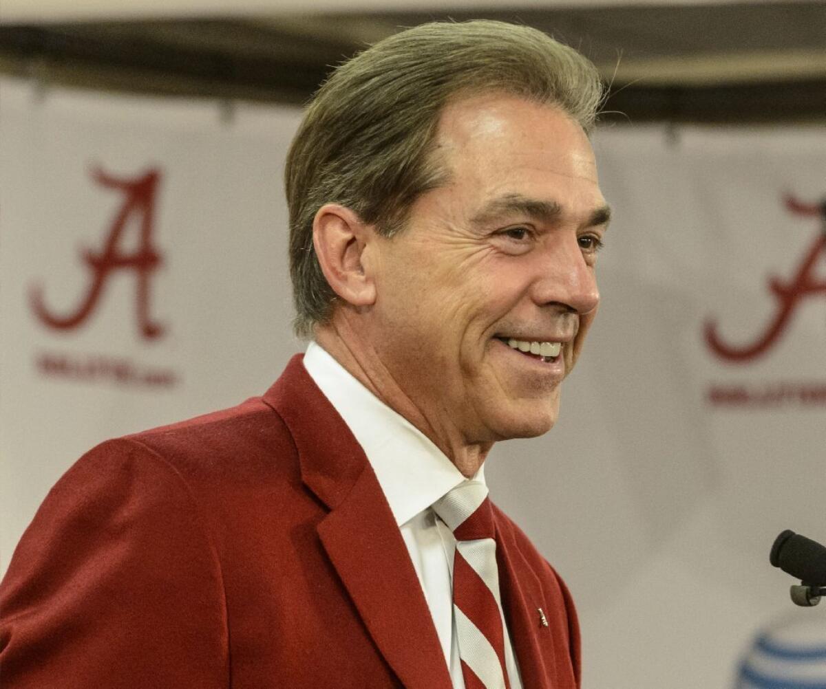 Alabama Coach Nick Saban says that up-tempo offenses may be more dangerous to players and suggested the issue needs further study.