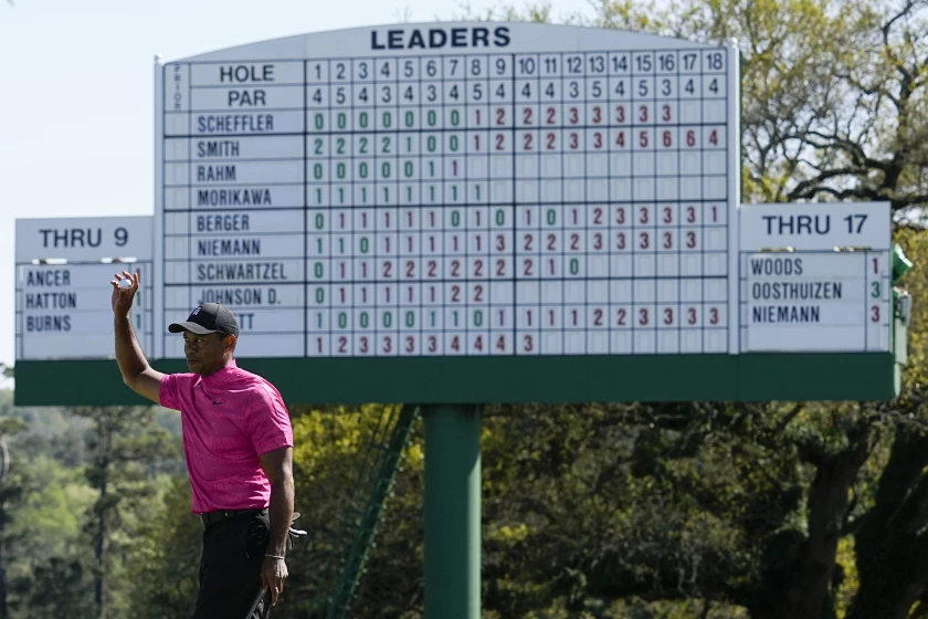 Tiger Woods Excites on His Return to the Masters