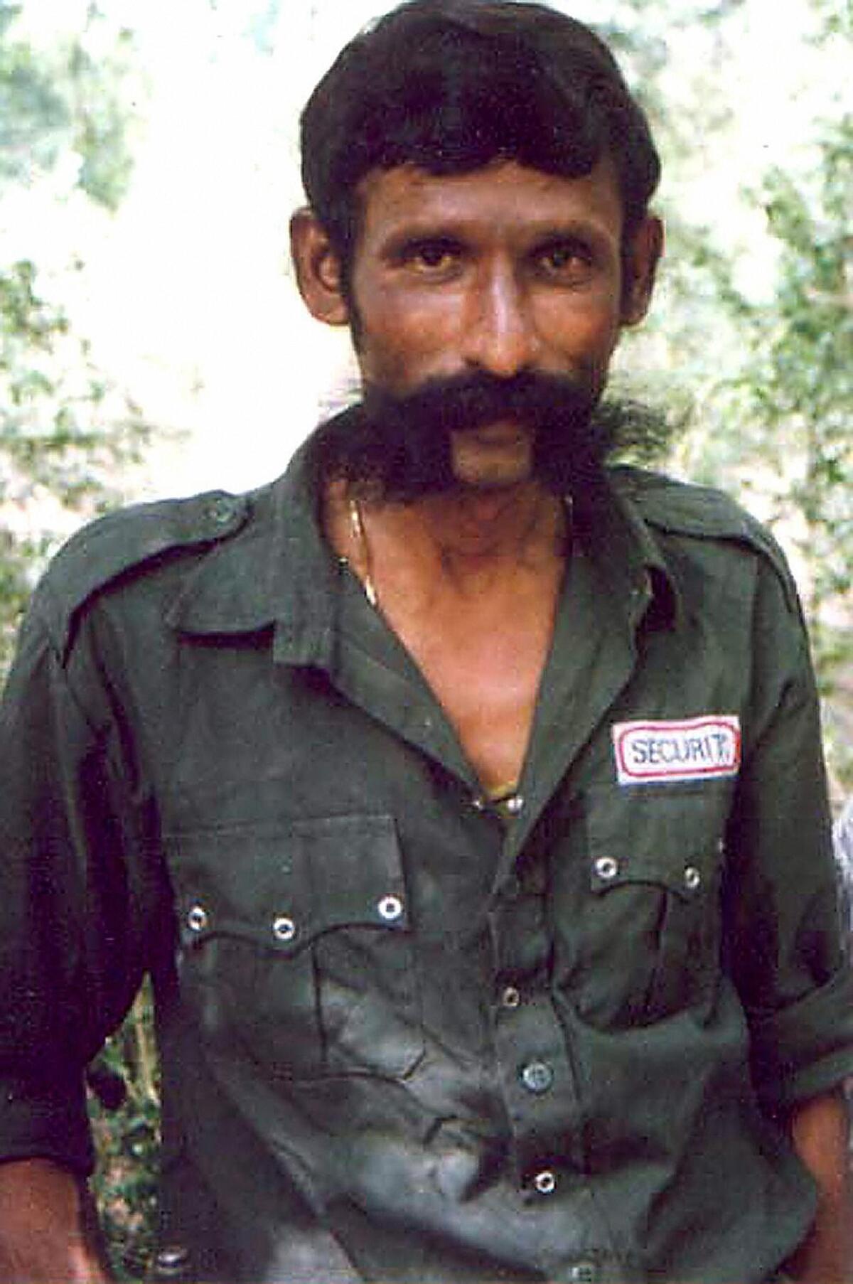 Notorious smuggler Koose Muniswamy Veerappan in October 2004.