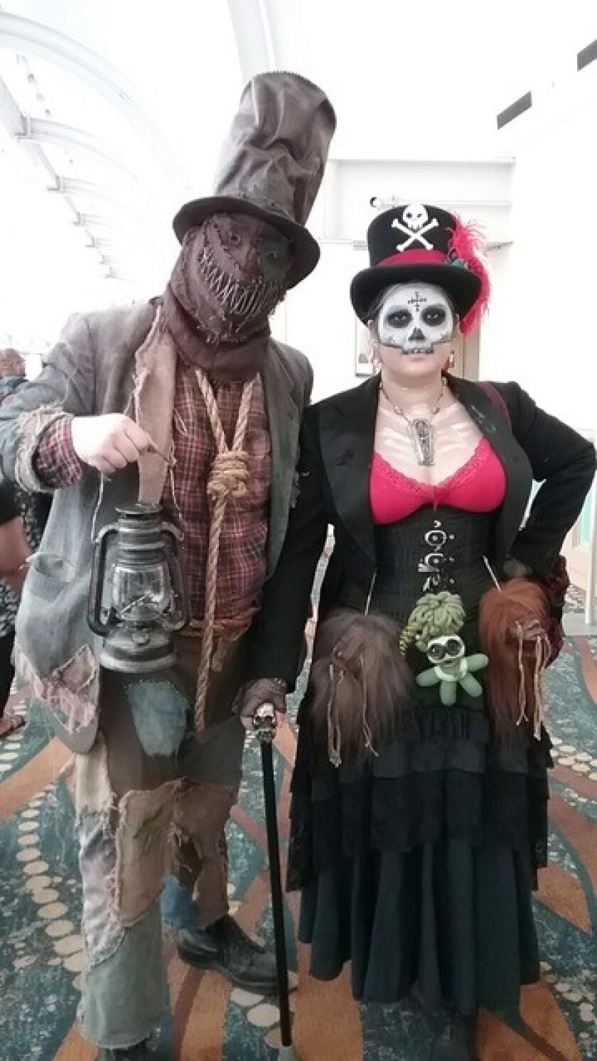 Katie Tamura and her boyfriend, David Vincent, attended a MidSummer Scream Horror Convention held in Long Beach.
