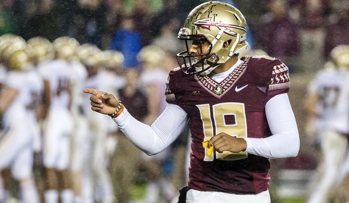 Florida State's Roberto Aguayo, celebrating after kicking the game-winning field goal against Boston College with three seconds left, is one of the most accurate kickers in college football.