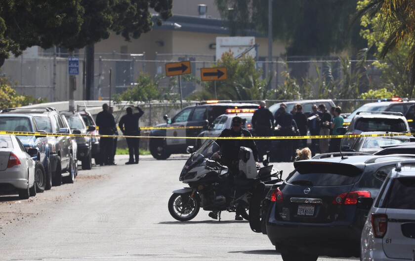 San Diego Police are investigating the death of a man who was found inside a car on Boston Avenue and South 41st street Wednesday. Police gathered at the end of South 41st Street, near the scene.