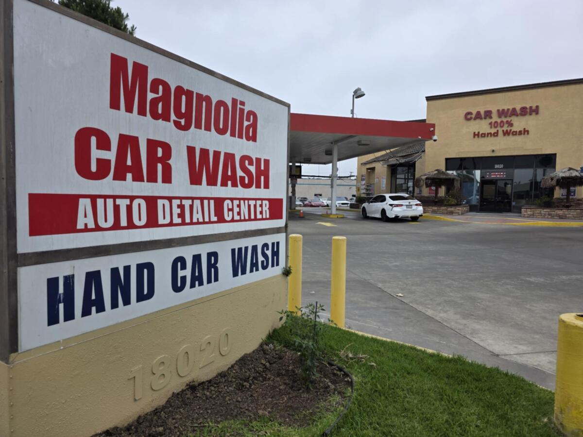 Magnolia Car Wash was the site of an immigration raid on Monday in Fountain Valley.