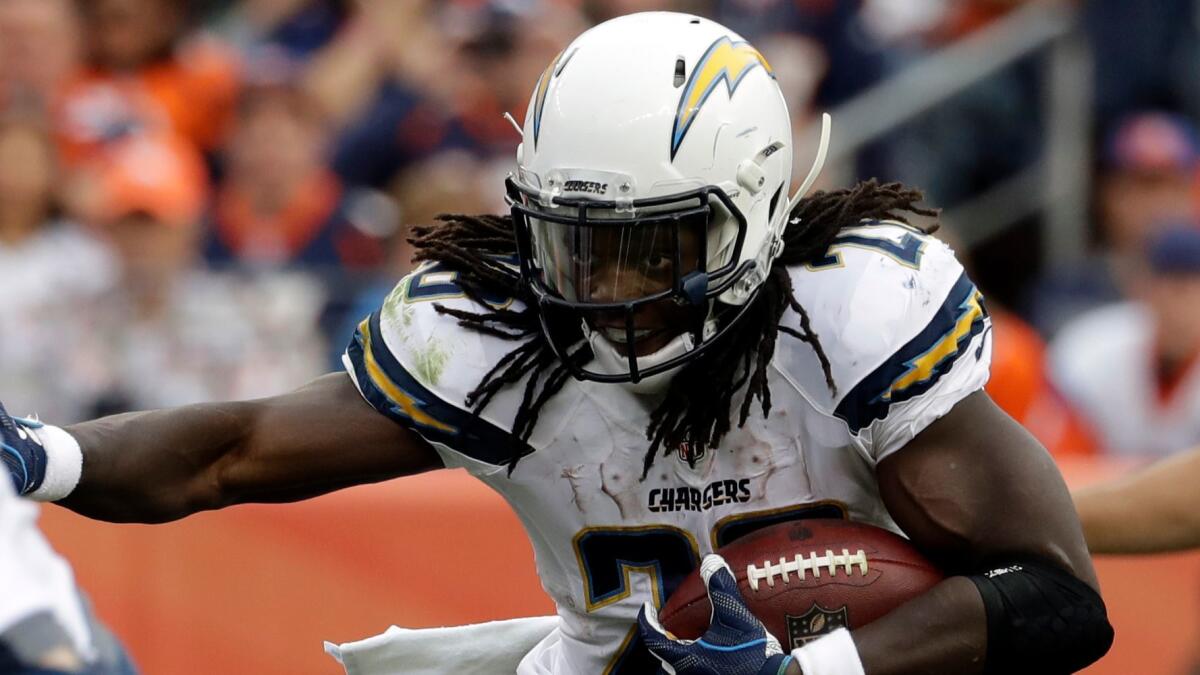 Chargers running back Melvin Gordon had more than 1,400 yards from scrimmage in 13 games last season.
