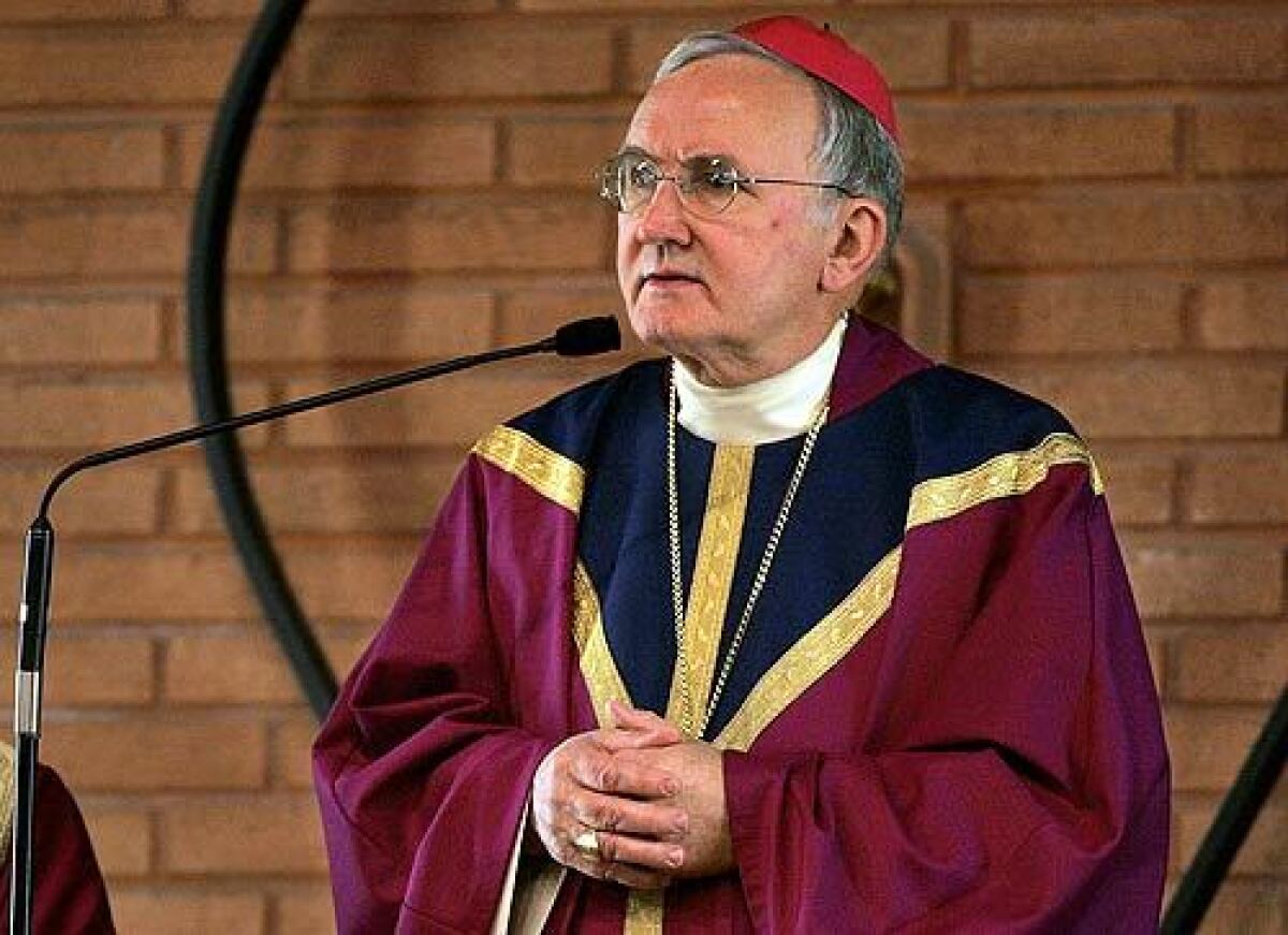 Bishop Tod Brown at the Holy Family Cathedral in Orange in 2004.