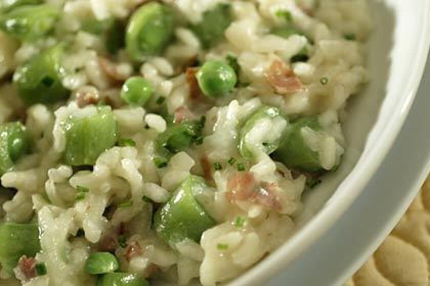 Cut into pieces and stirred into a prosciutto-based risotto, they add a surprising crunch.