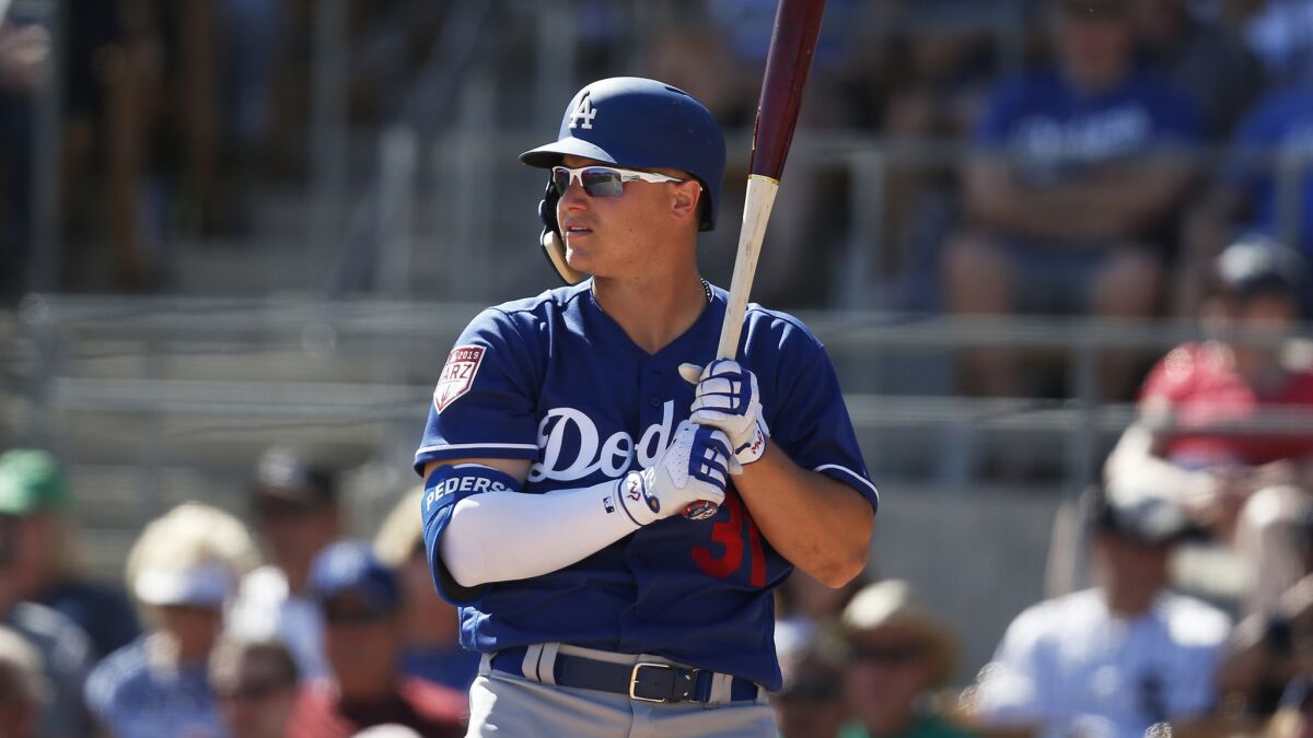 Joc Pederson will lead off to start the season for the Dodgers.