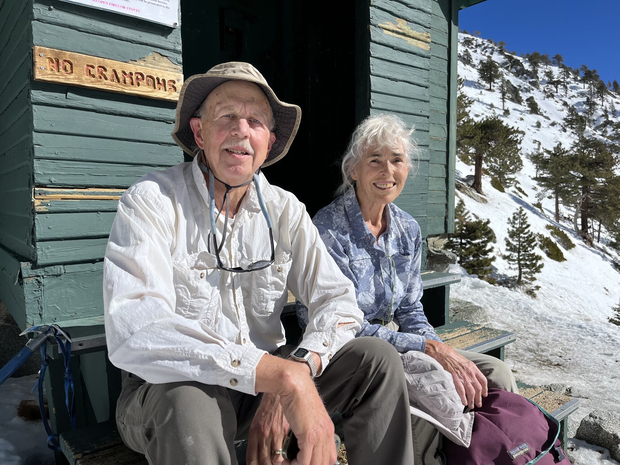 Ron Bartell and Christine Mitchell, retired engineers from Manhattan Beach, have climbed Mt. Baldy more than 400 times.