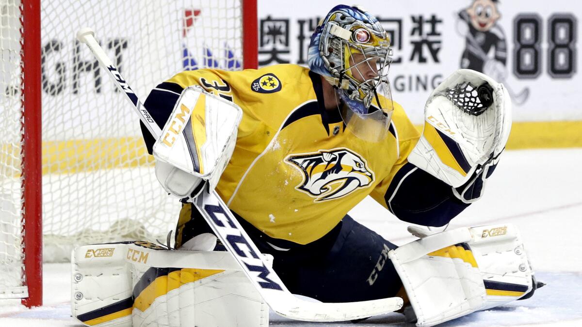 Pekka Rinne and the Nashville Predators are 9-1 at home during the NHL playoffs, but now the Stanley Cup Final moves back to Pittsburgh.