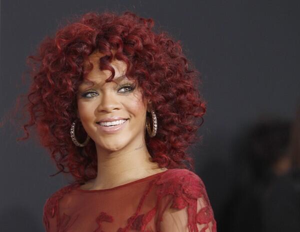 Singer Rihanna smiles