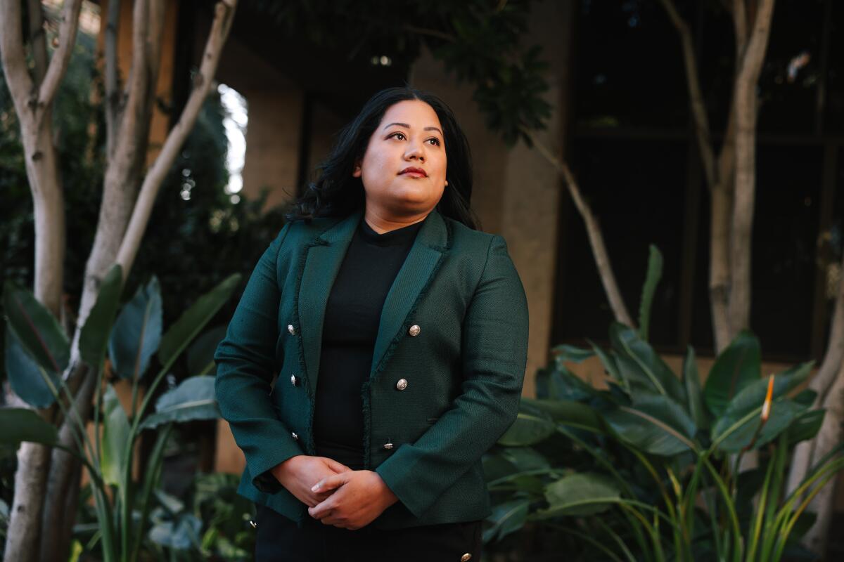 Santa Ana councilmember Jessie Lopez poses for a portrait at the Santa Ana City Hall