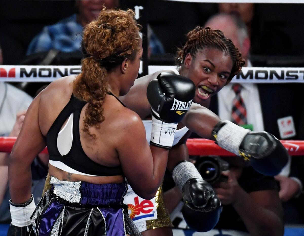 Olympic Champion Claressa Shields Dominates In Her Pro Boxing Debut Los Angeles Times