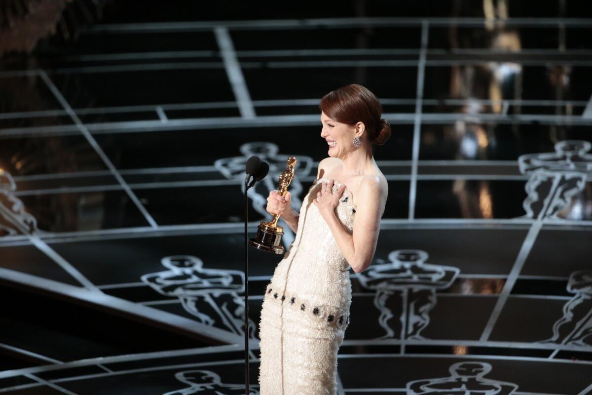 Julianne Moore finally has her Oscar, for "Still Alice." It's a performance -- as an Alzheimer's patient -- that makes the star seem approachable, believable, real.