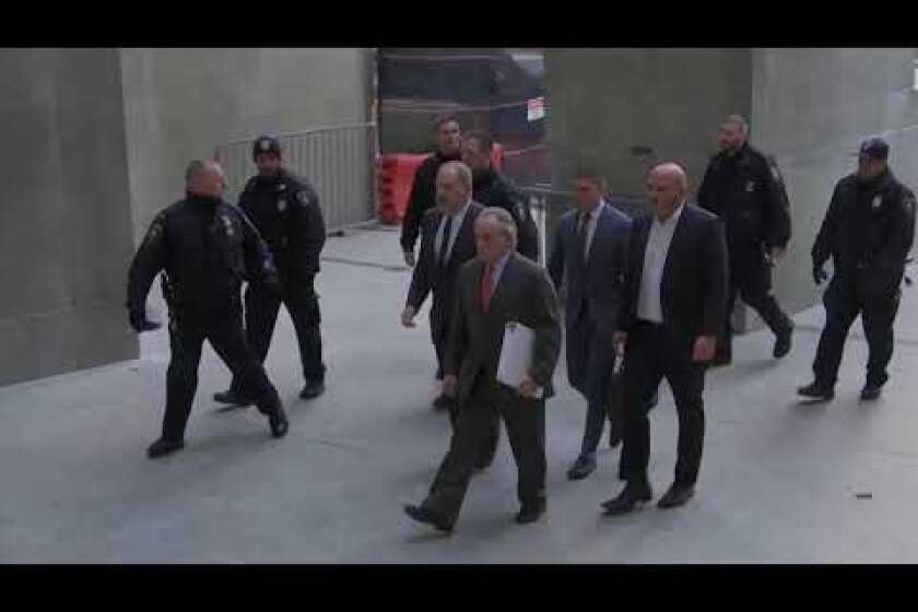 Harvey Weinstein arrives at court