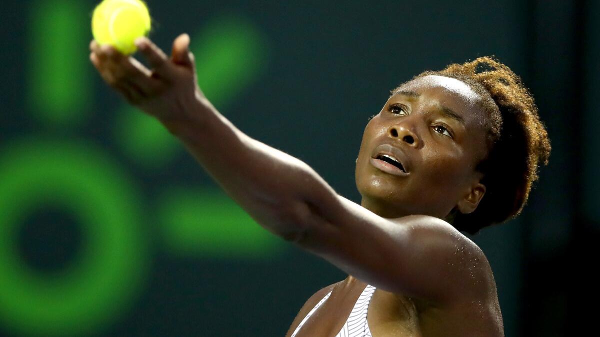 Venus Williams had only played two matches in the last month before winning her first-round match Wednesday.